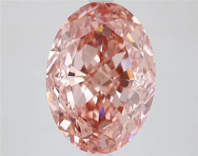 6.26ct Oval Lab Grown Diamond (Colour Fancy Vivid Pink, Clarity VS1, IGI Certified)