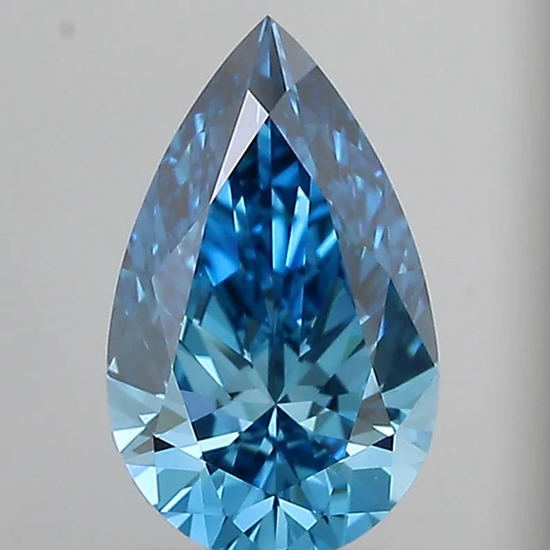 1.59ct Pear Lab Grown Diamond (Colour Fancy Vivid Blue, Clarity VVS2, IGI Certified)