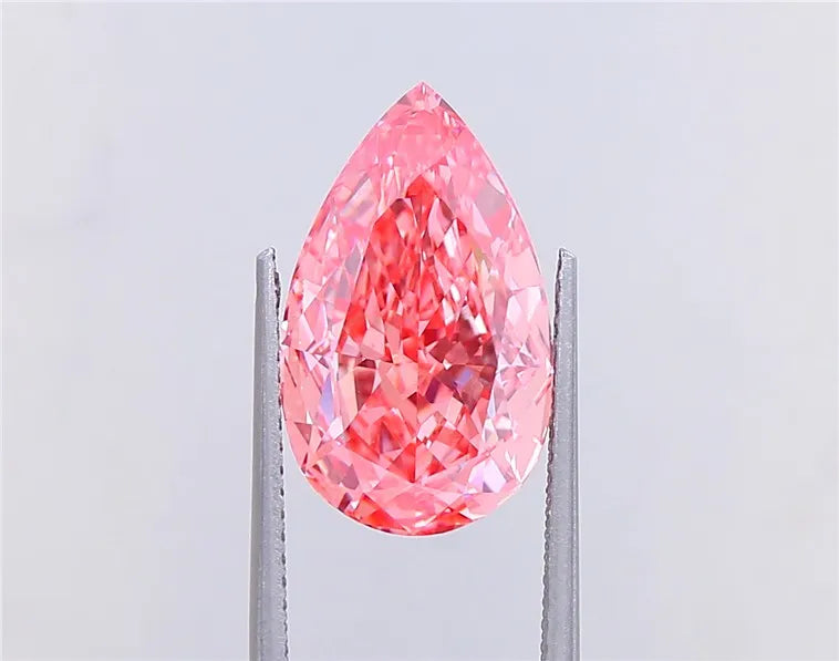 7.10ct Pear Lab Grown Diamond (Colour Fancy Vivid Pink, Clarity VS1, IGI Certified)
