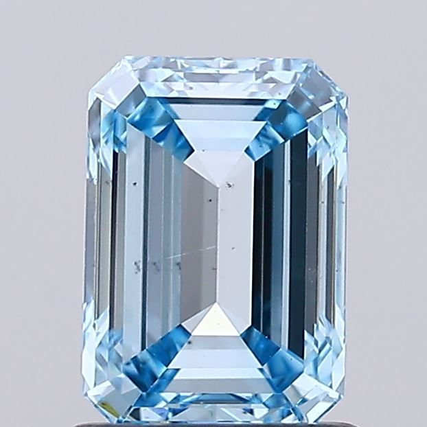 1.23 Carat Emerald Cut Fancy Blue
