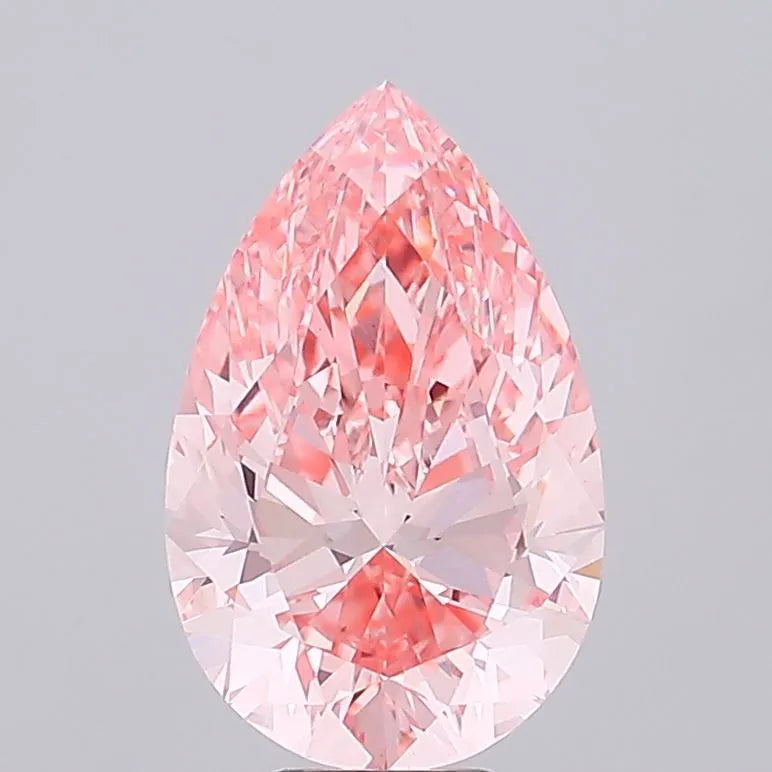 8.39ct Pear Lab Grown Diamond (Colour Fancy Vivid Pink, Clarity VS1, IGI Certified)