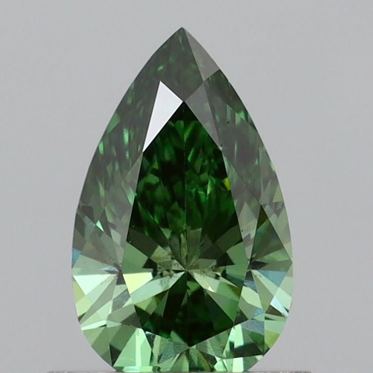 0.75 Carat Pear Cut Fancy Green