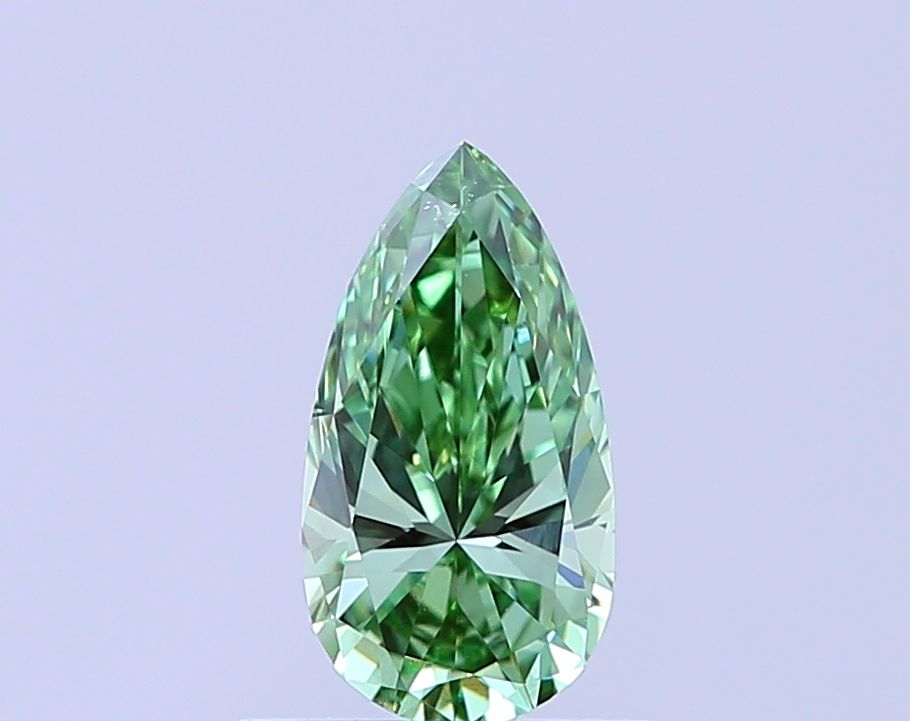 0.54 Carat Pear Cut Fancy Green