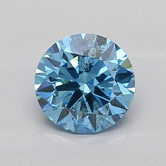 1.00 Carat Round Cut Fancy Blue
