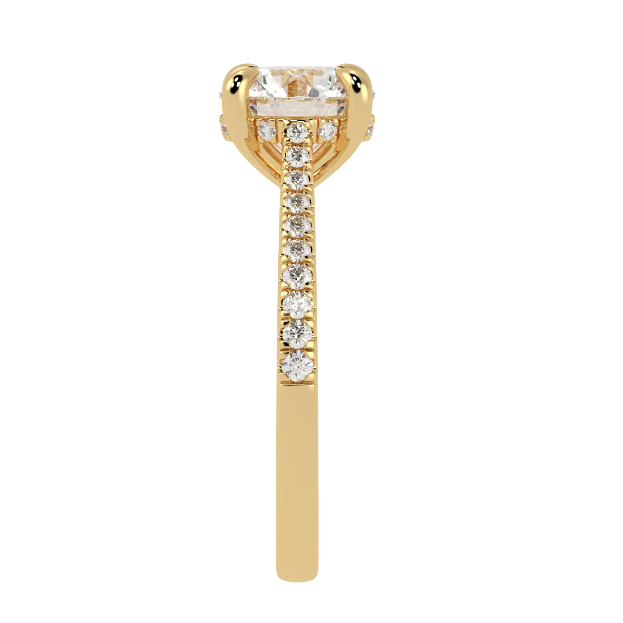 Arya 18K Yellow Gold Accent Engagement Ring