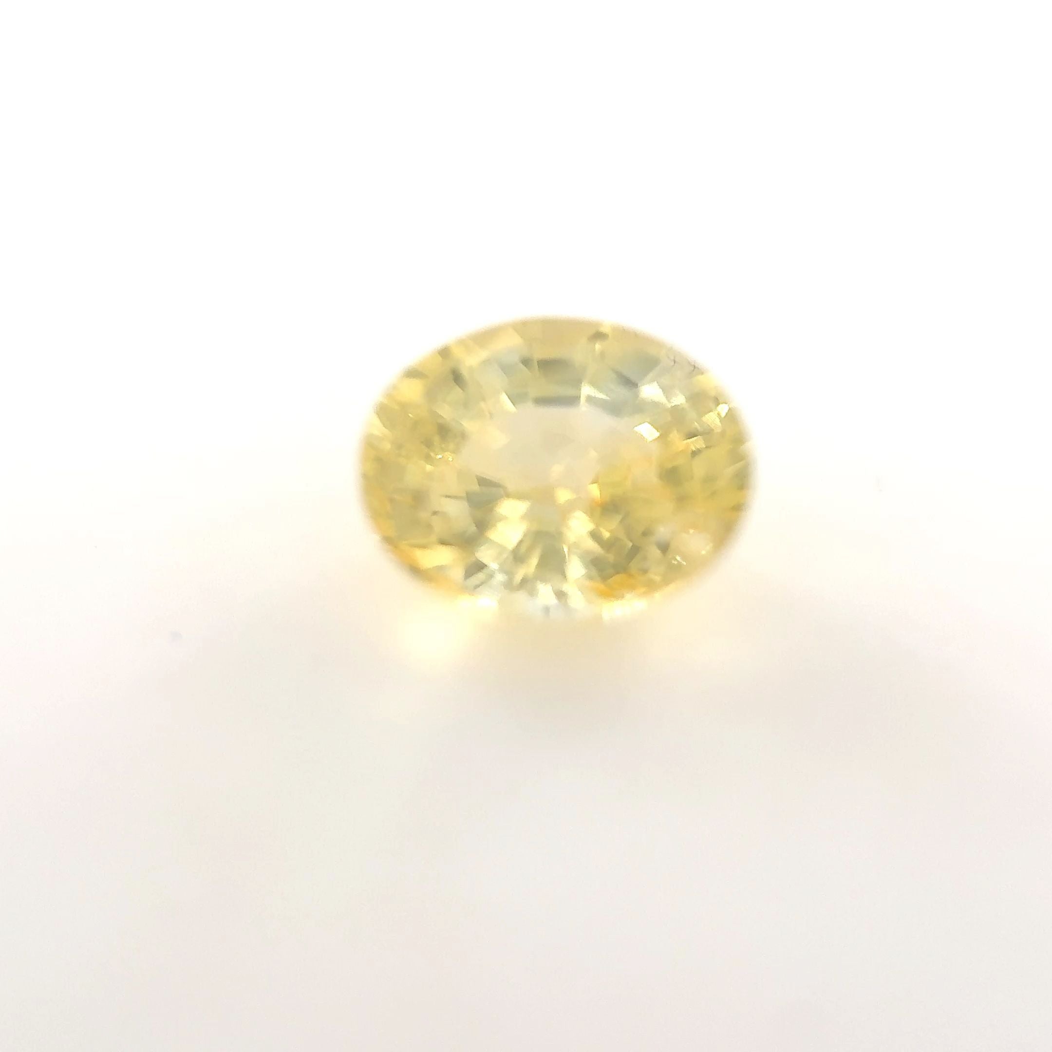 1.03 Carat Oval Cut Yellow Sapphire