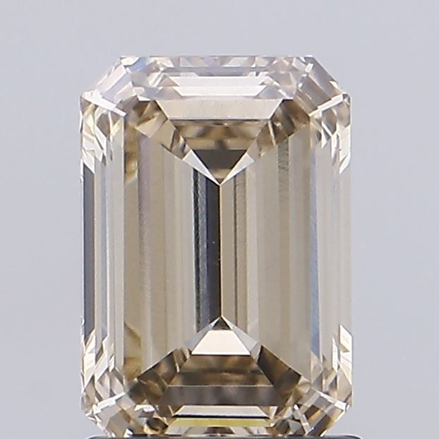 1.61 Carat Emerald Cut Fancy Brown