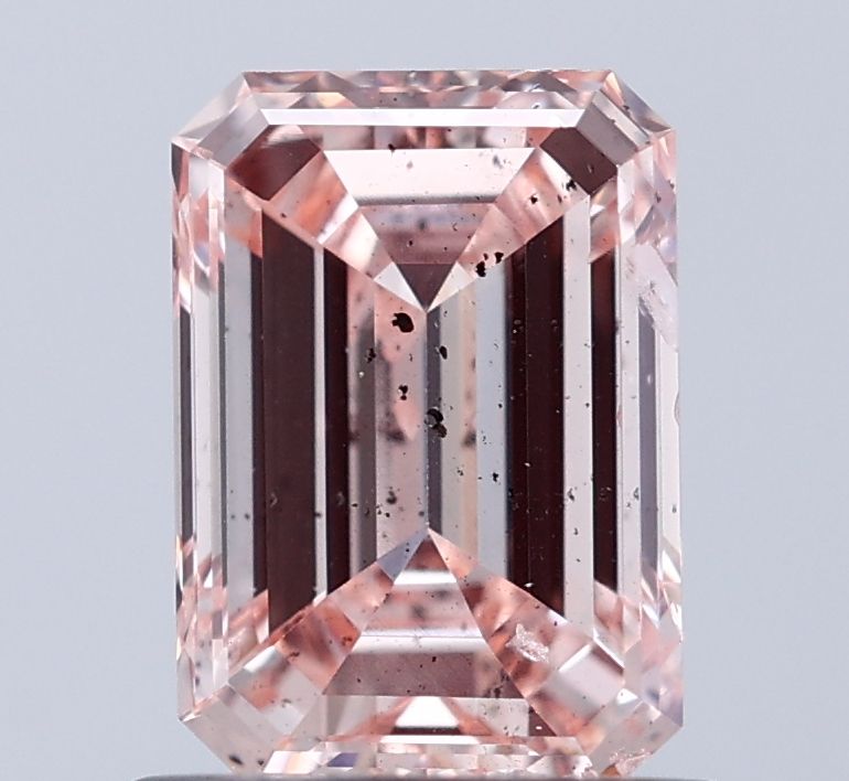 1.00 Carat Emerald Cut Fancy Pink