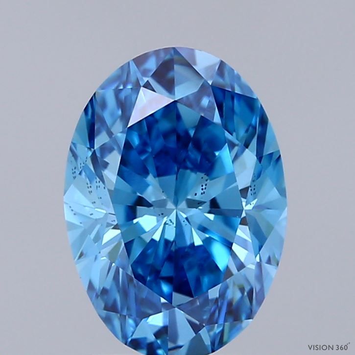 2.07 Carat Oval Cut Fancy Blue